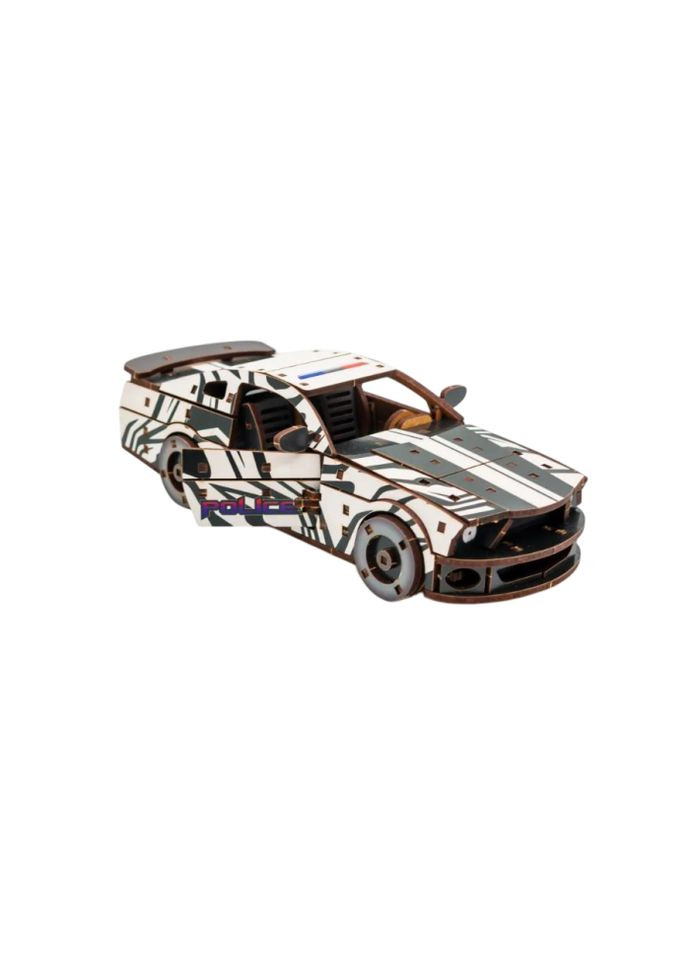 Деревянный 3D конструктор Muscle car GT, Puzzleоk (Puz-00639), 162 дет. (белая) PuzzleOK (367189134)