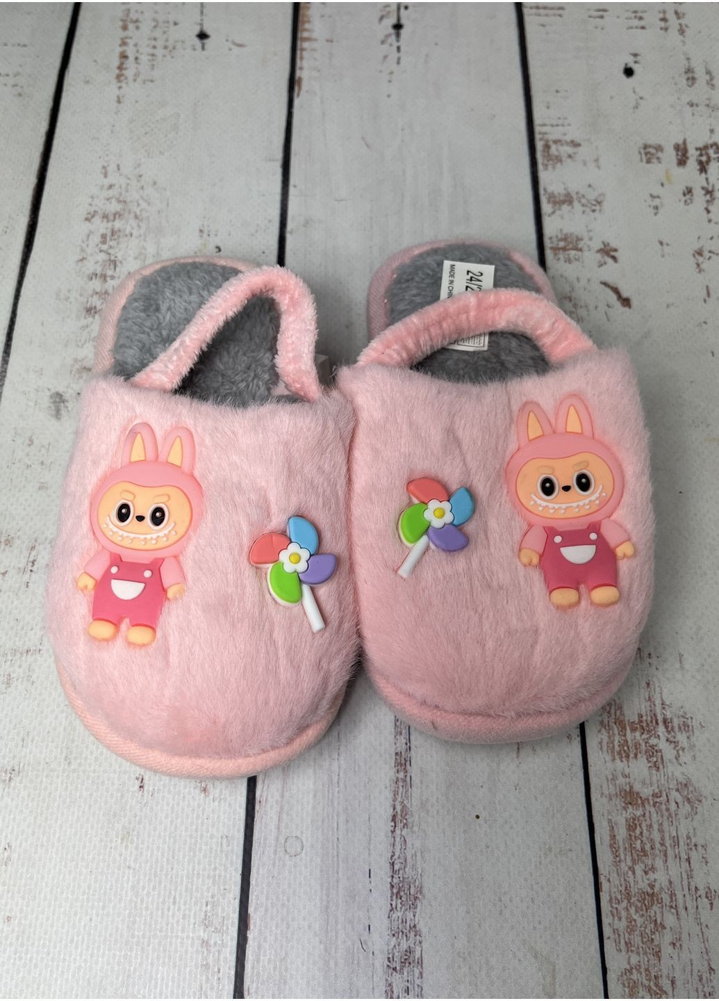 Капці домашні дитячі з гумкою для дівчинки Рожевий (1214) Alex (367726337)