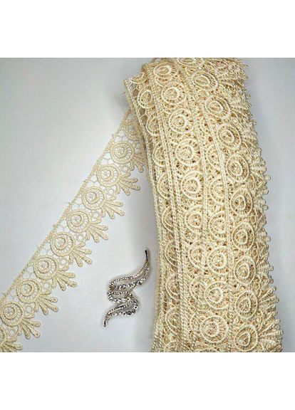 (1 метр) Кружево макраме 5 см цвет - молочный (26М-H1931М-7) Plus-plus (352744231)