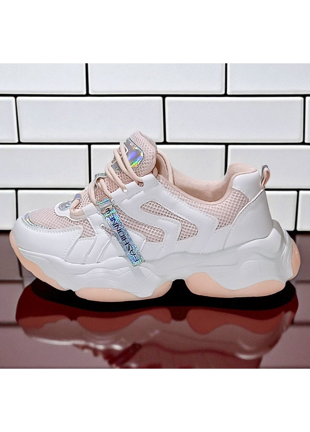 Білі осінні демісезонні ортопедичні кросівки для дівчинки підлітка Biki