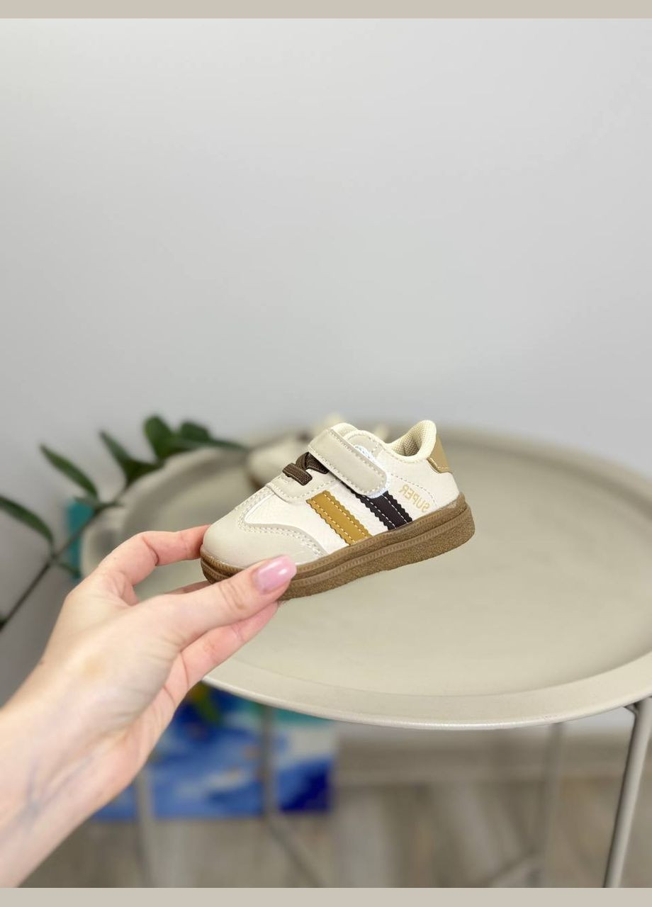 Бежеві всесезонні дитячі кросівки бежеві 1505 No Brand