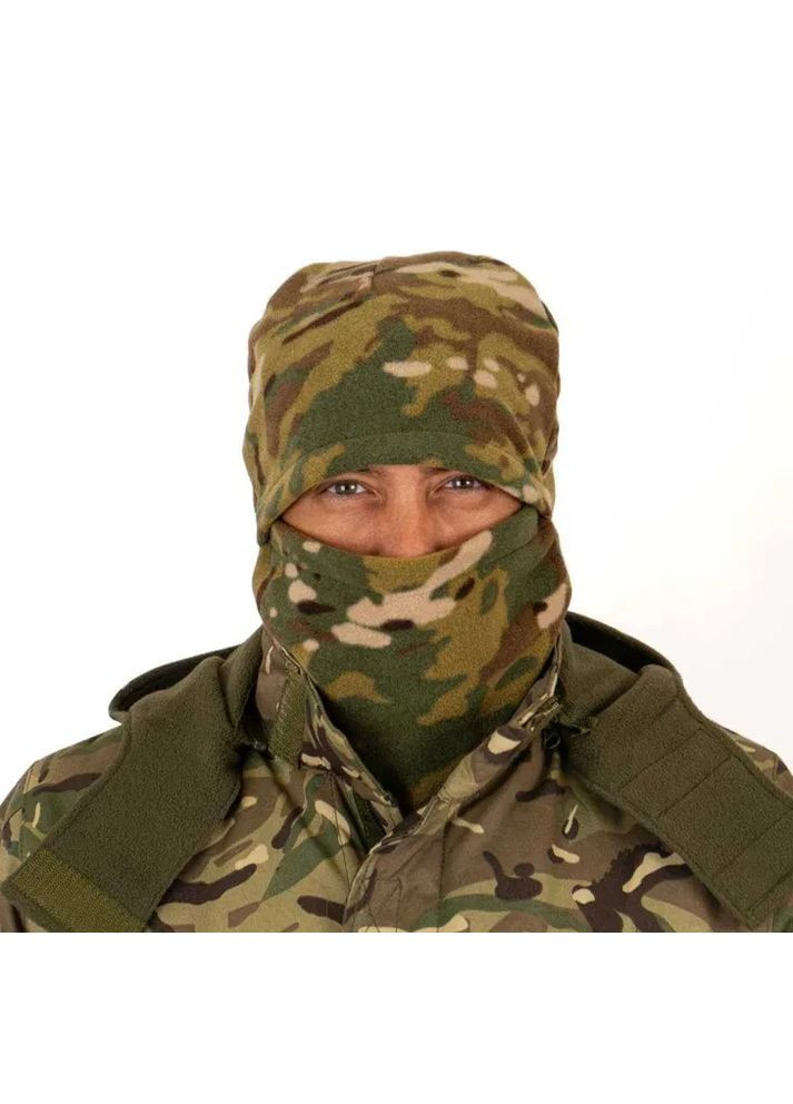 No Brand армейская тактическая теплая балаклава для военных на 1 отверстие one size флисовая подкладка пиксель зеленый производство -
