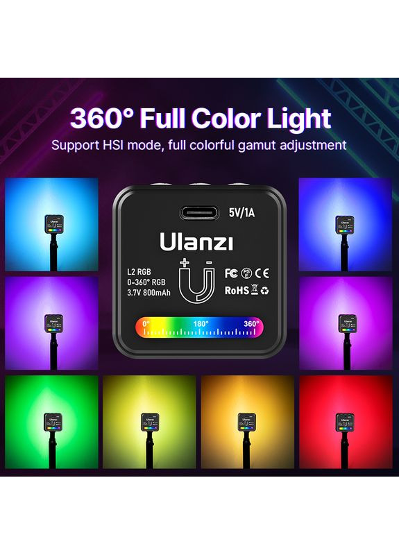 Відеосвітло RGB COB VEDIO LIGHT (UV-2878 L2 RGB) (2878) Ulanzi Vijim RGB COB (372840875)