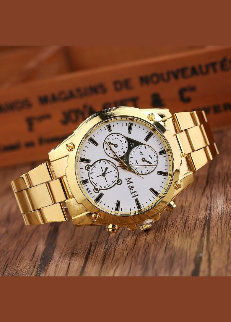 Чоловічий наручний годинник M&H Жовтий No Brand (334730830)