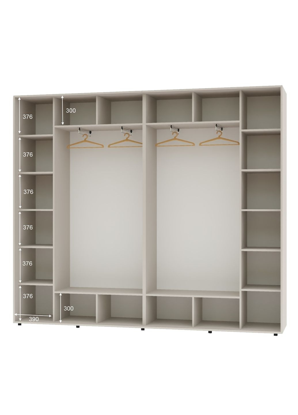 Шкаф-купе четырехдверный 300*45*240 Кашемир 4 двери ДСП Алекса (360465092)