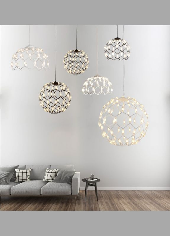 Люстра светодиодная подвесная LED светильник для квартиры на потолок лэд 26280 Черный 42-200х40х40 см. Sunnysky (364761340)