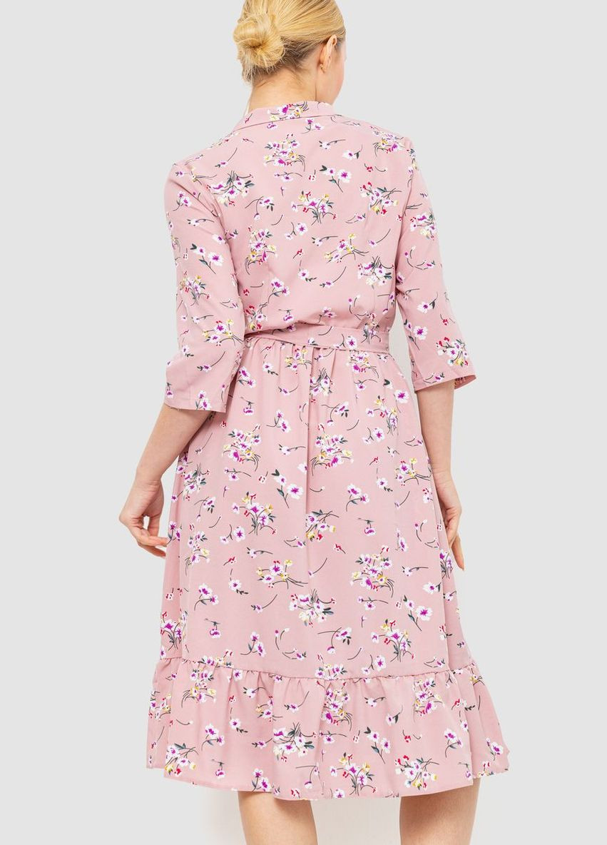 Пудровое платье с принтом, цвет розовый, Ager