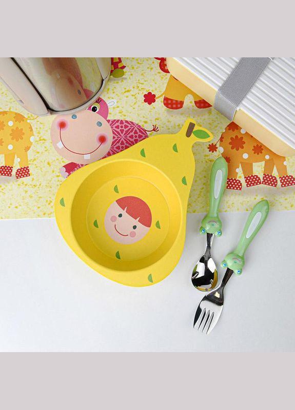 Тарелка детская суповая "Груша" Ø19см из бамбукового волокна Fissman (372175264)