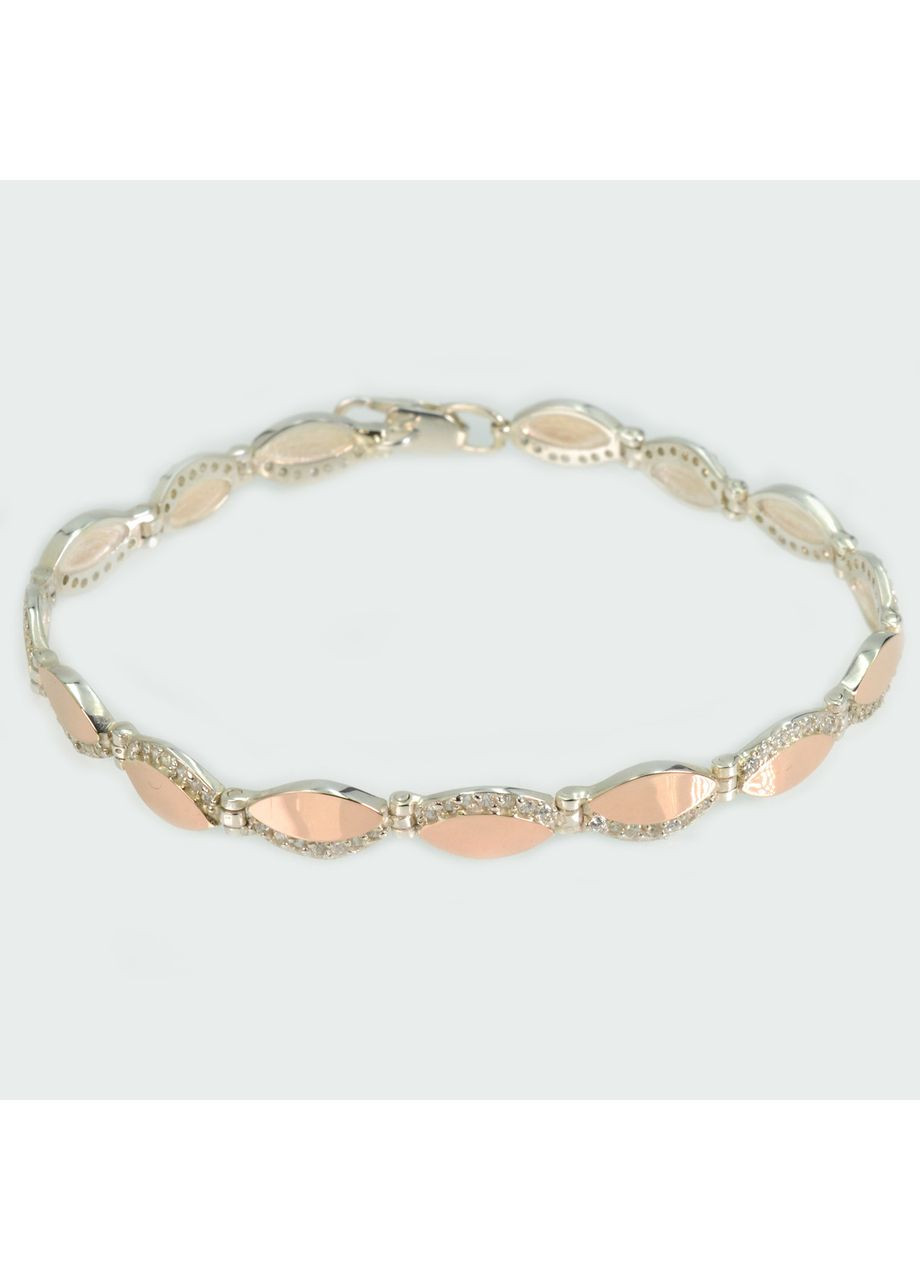 Срібний браслет з золотими накладками Silver Style (367112027)