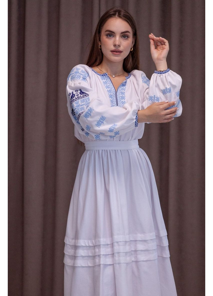 Білий коктейльна плаття а-силует First Woman з квітковим принтом