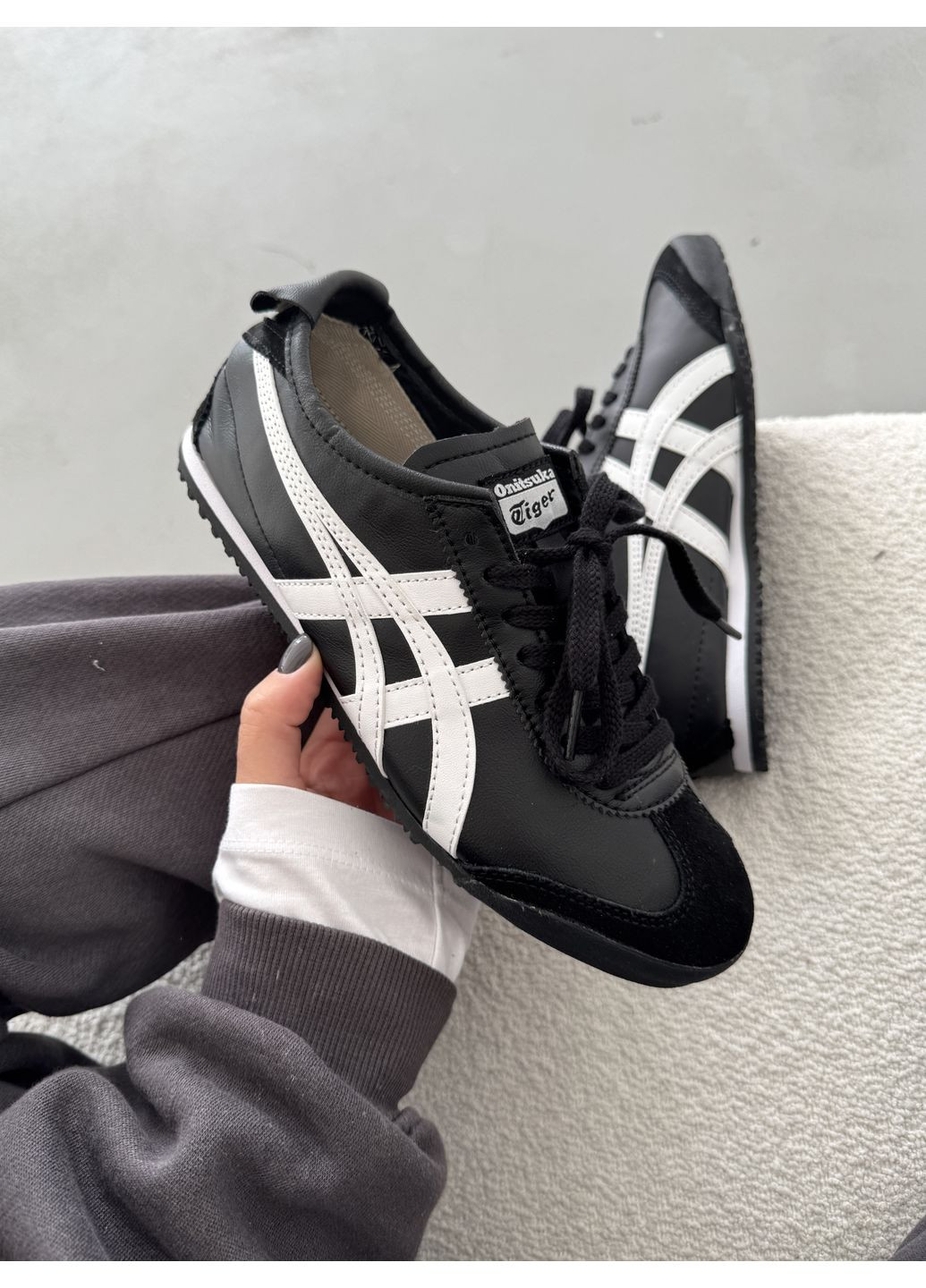 Білі літні кросівки asics onitsuka tiger mexico black/white асікс онітсука No Brand