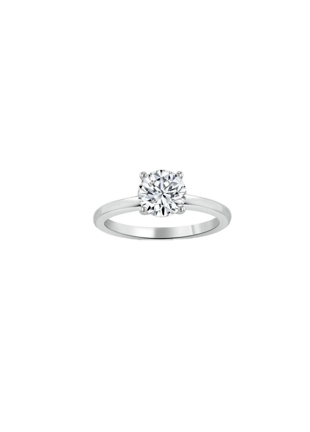 💍 Серебряное кольцо с кубическим цирконием, покрытое родием - классика, которая всегда в тренде Family Jewelry House (356567857)