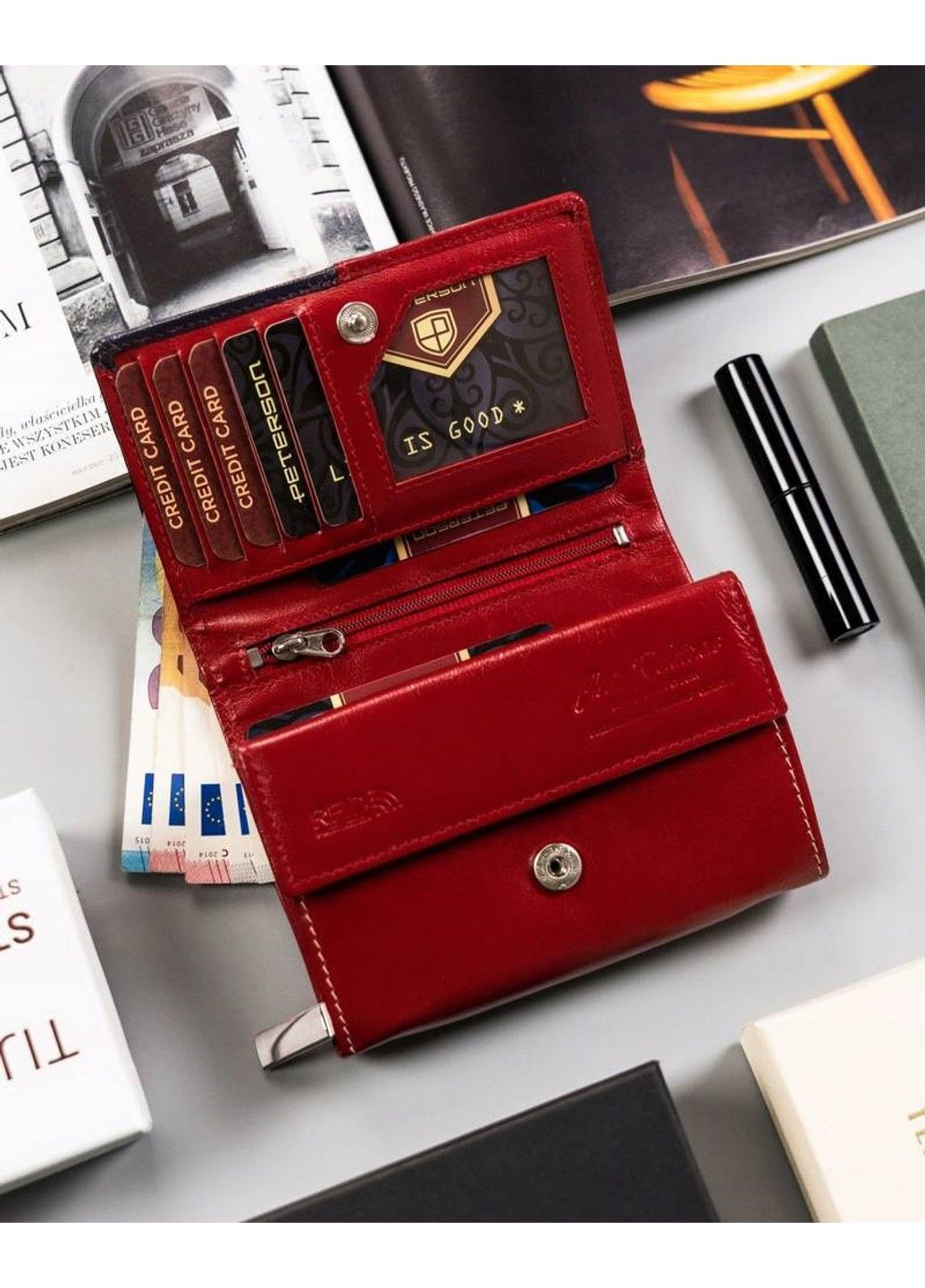 Кошелек женский кожаный PTN RD-02-GCL-Y Peterson (360243998)