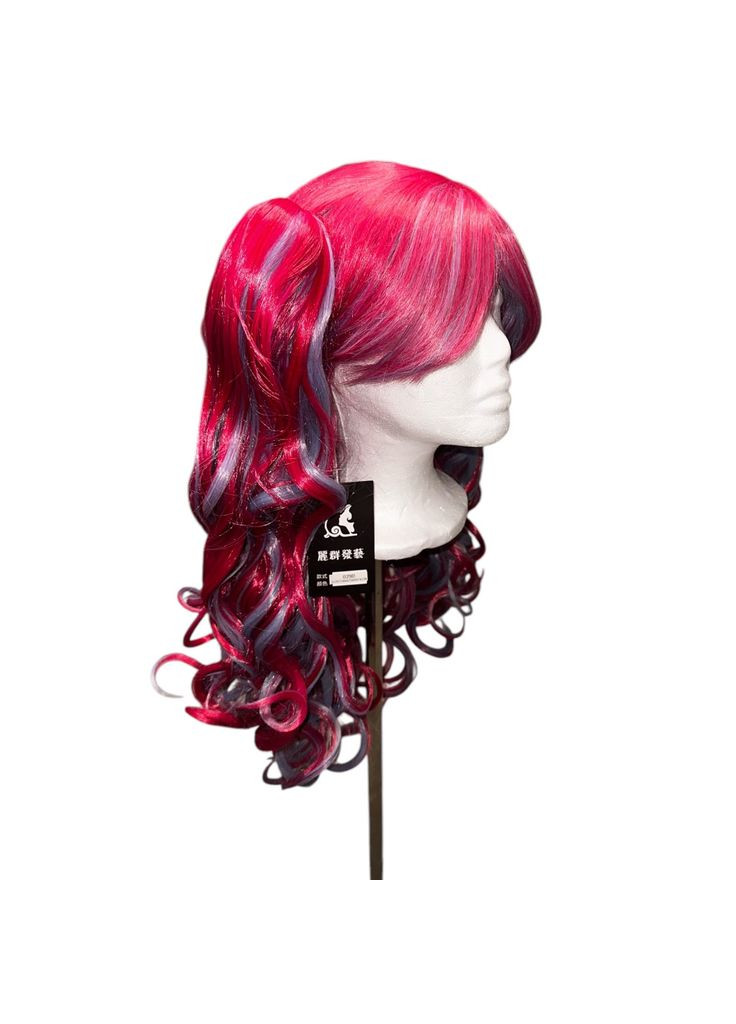 Перука рожево-фіотетова. Перука Поні, єдинорога, пінкі пай. З двома хвостиками. No Brand (368709691)