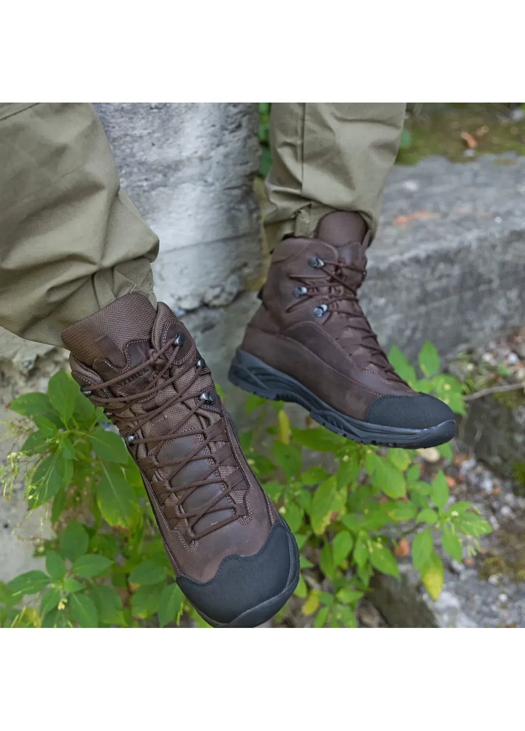 Військові Чоловічі Берці Демісезонні. 36-46р Коричневі. Натуральна гідрофобна шкіра! STDM-1083 No Brand (349512996)