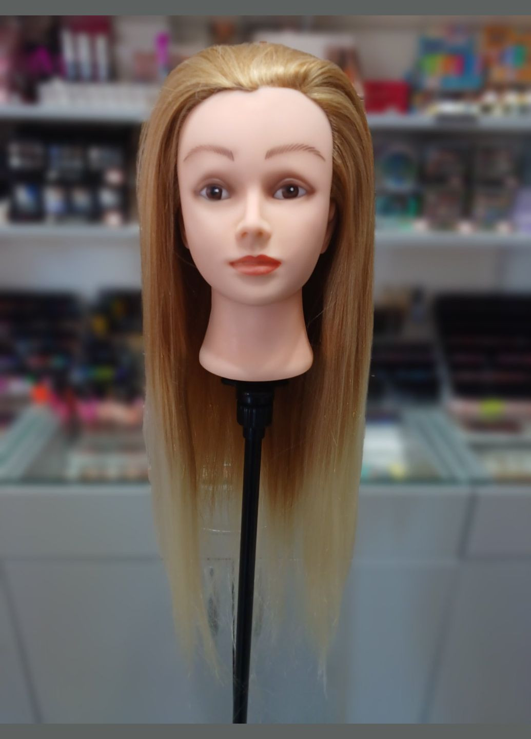 Голова-манекен с искусственными волосами гофре термо GLV-27/613, длина 60-70см No Brand (279610905)