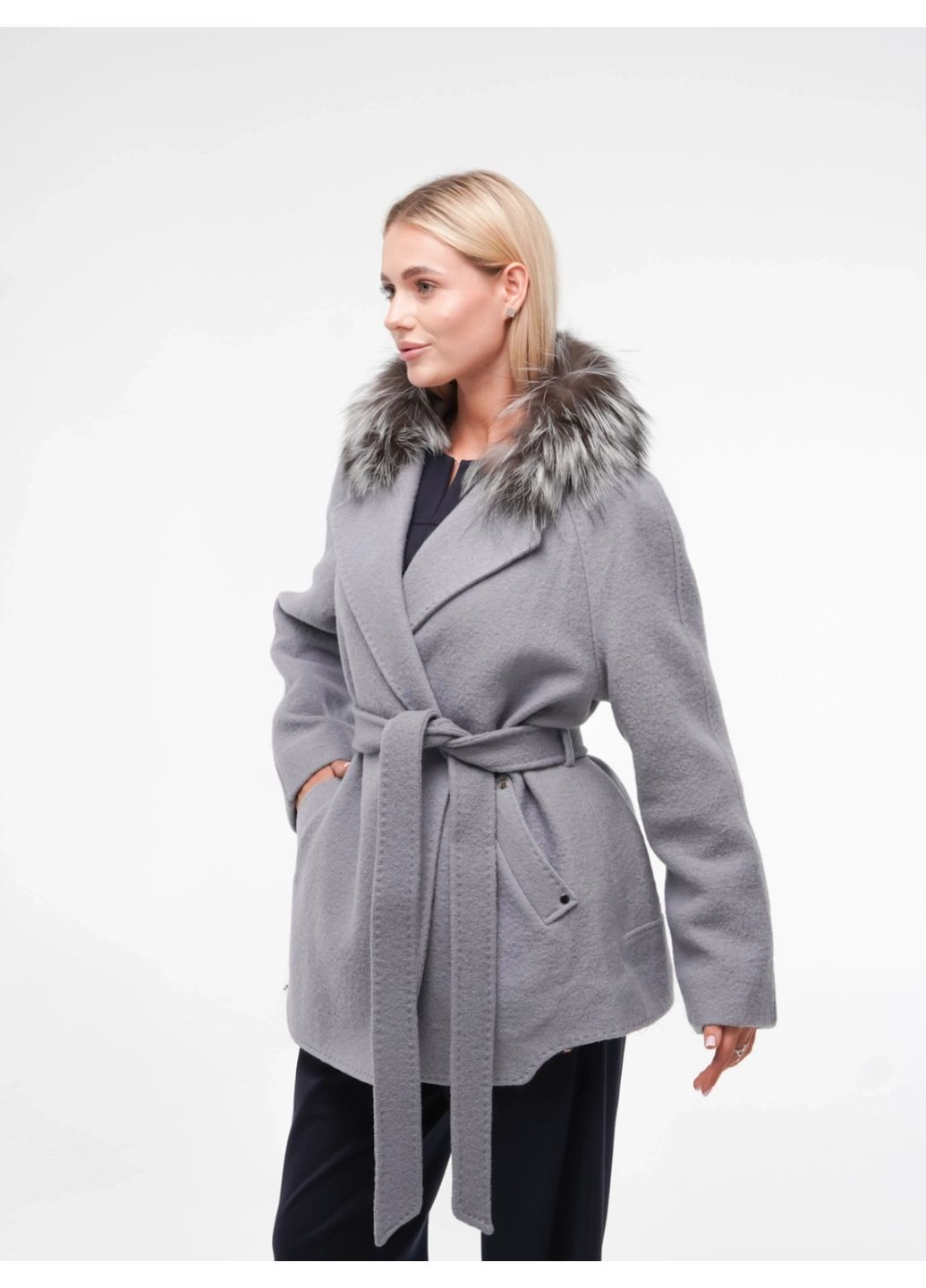 Сіра демісезонна куртка-пальто куртка-пальто Esmeralda