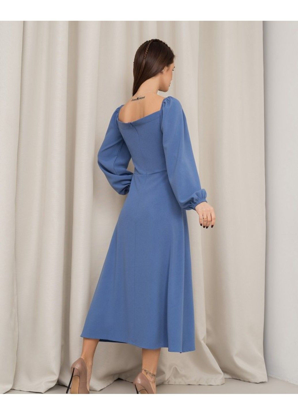 Голубое повседневный платье 14447 xl голубой ISSA PLUS