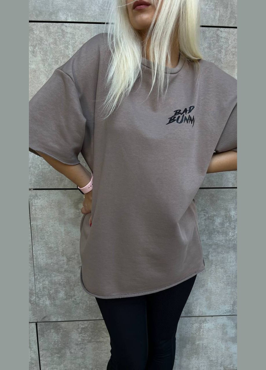 Женская футболка оверсайз с принтом на спине. MonCher - (346474814)