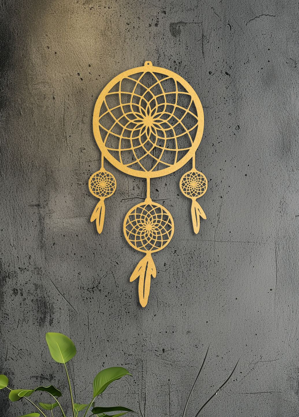 Современная картина на стену в спальню, декор в комнату "Оберег снов", стиль лофт 35х18 см Woodyard (292111894)