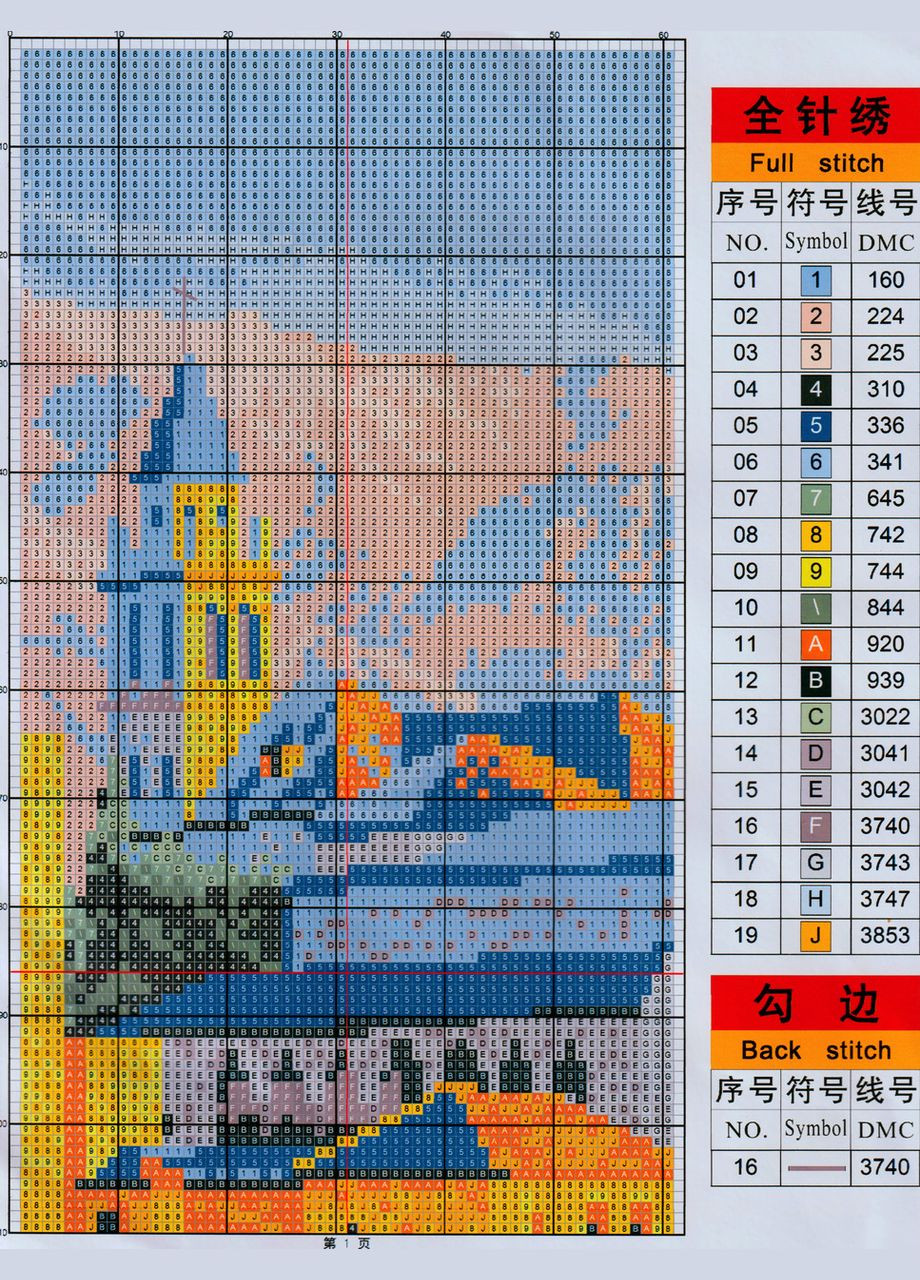 Набір для вишивання за нанесеною на канву схемою "The Alhambra".AIDA 14CT printed,16*38см Joy Sunday (313614519)