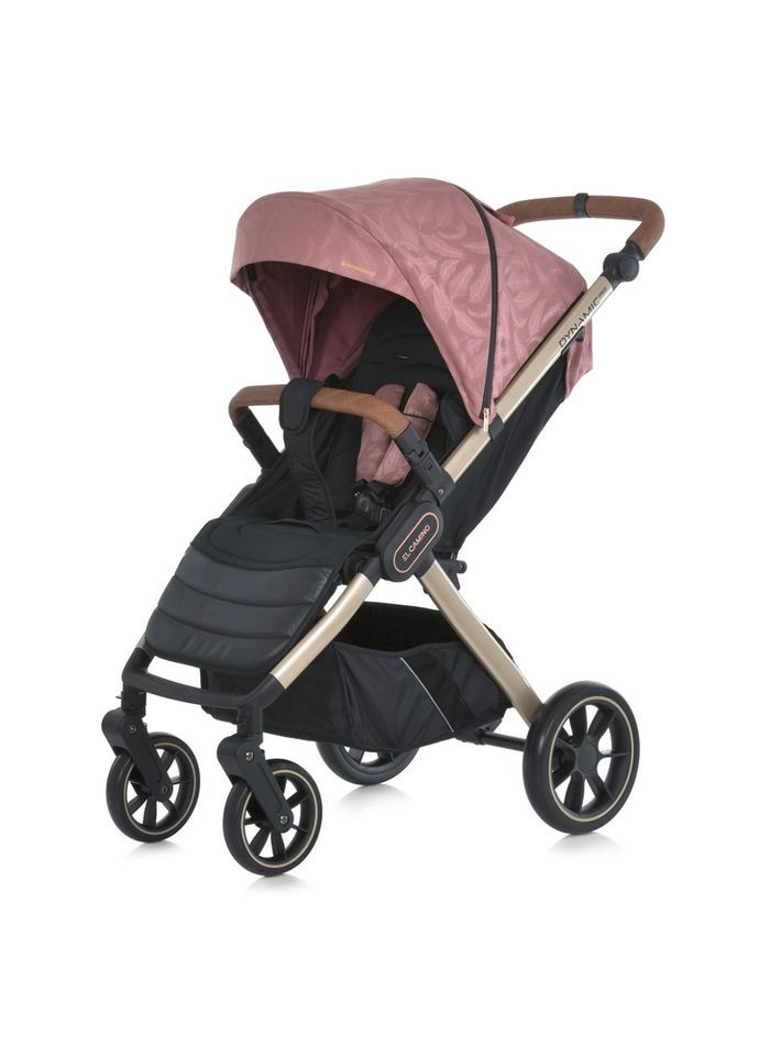 Детская прогулочная коляска DYNAMIC Pro розовая для девочек с регулируемым сиденьем и капюшоном El Camino (368755675)
