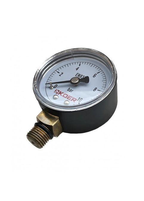 Манометр (0-10 Bar) Радиальный D 50мм, 1/4 Дюйма. No Brand (299898538)