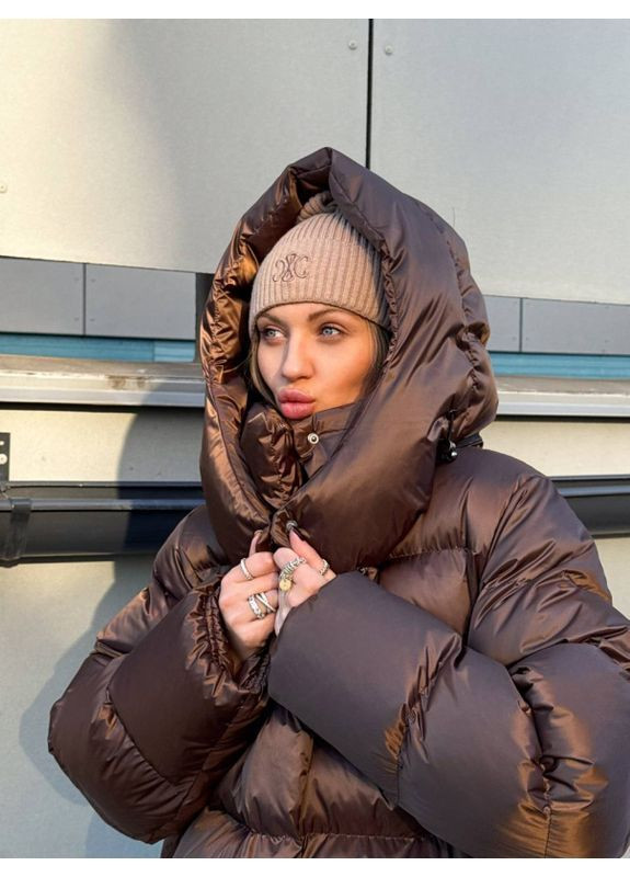 Коричневая зимняя куртка зимняя утепленная ''самира'' Mirage