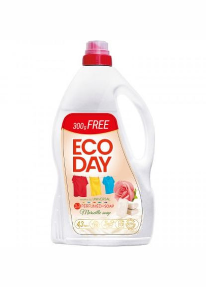 Гель для стирки Eco Day Universal Марсельское мыло 4.3 кг (4820191760691) Oniks Eco Day Universal Марсельське мило 4.3 кг (316222968)