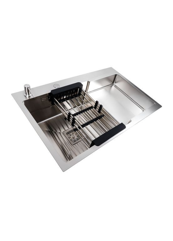 Набір кухонної мийки 78*50С L нержавійка Handmade (поглиблена полиця) Platinum (336934560)