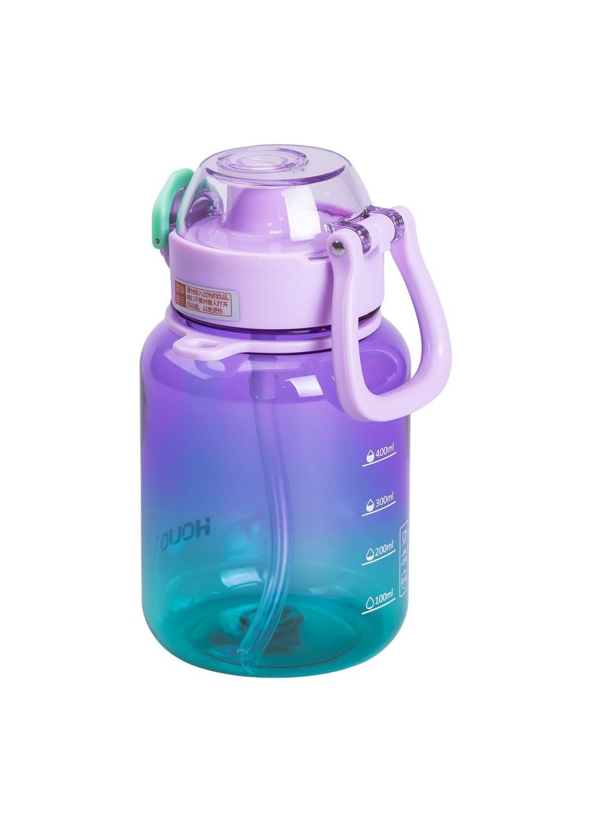 Пляшка для води багаторазова 700 мл пляшечка з трубочкою для спорту та школи 16.5 см HP-14-32V Yiwu (369142883)