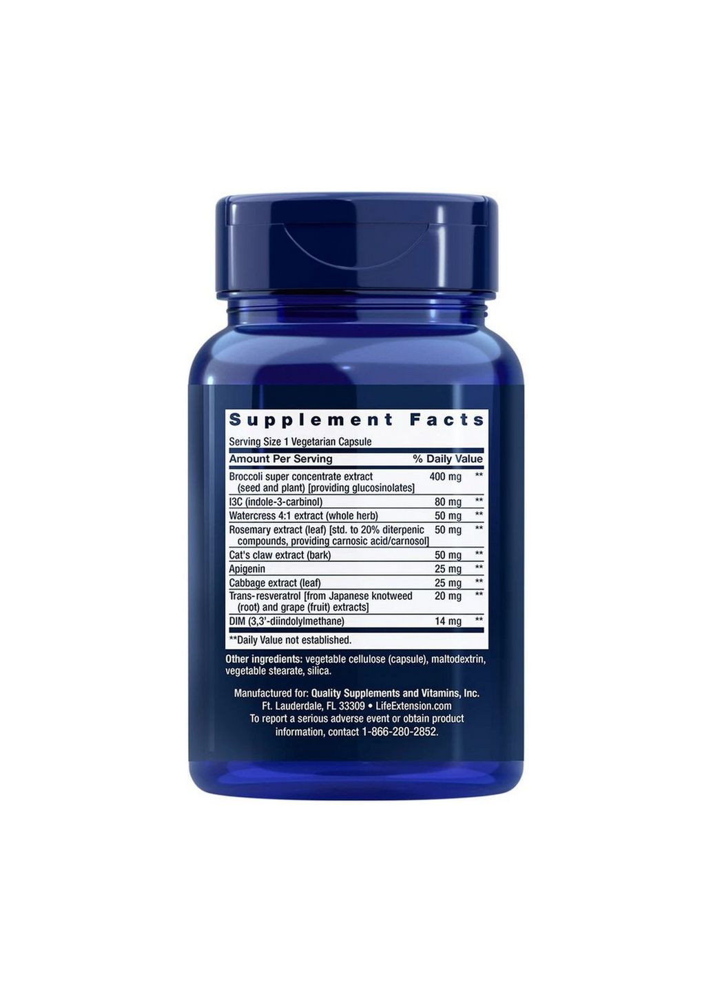 Натуральная добавка Triple Action Cruciferous Vegetable Extract with Resveratrol, 60 вегакапсул Life Extension (293421622)