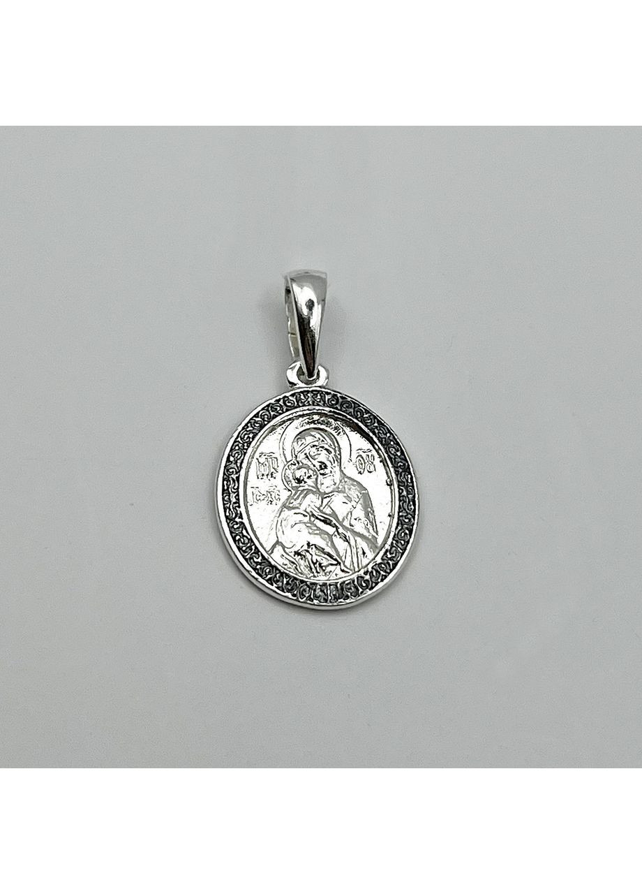 Православна ладанка срібна "Богородиця з немовлям" 2,7 г No Brand (369737795)