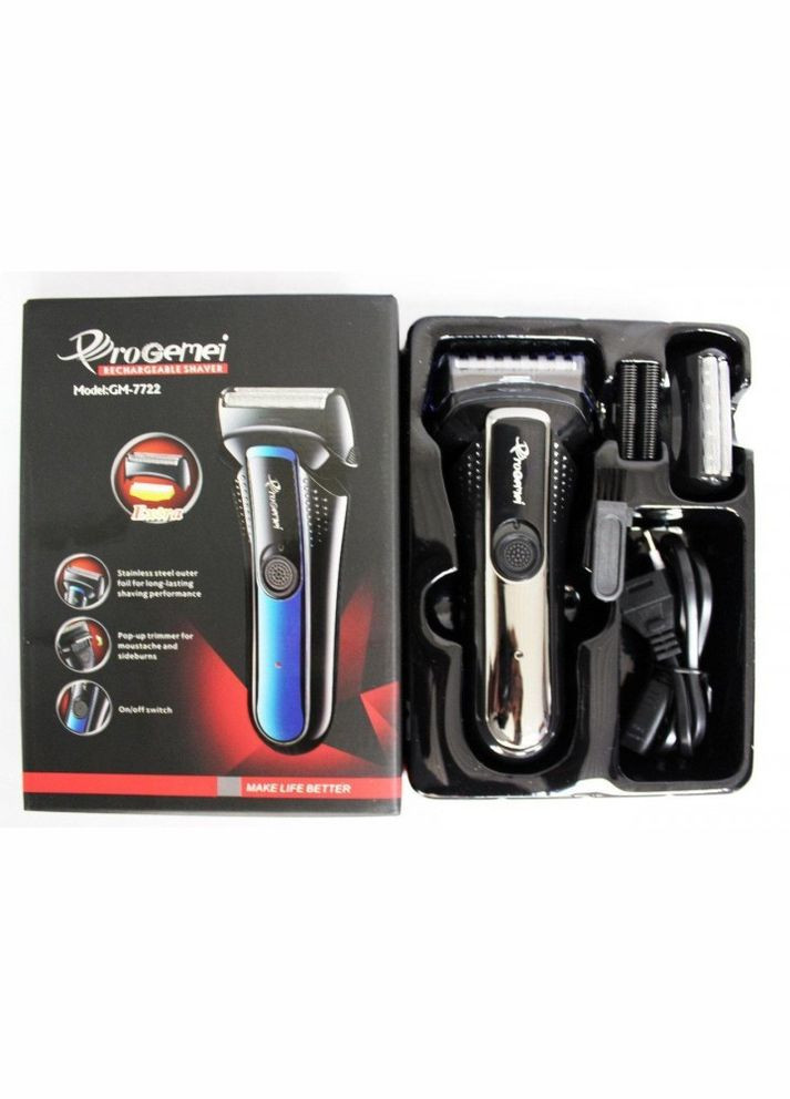 Электрическая мужская электробритва для бороды Gm 7722 сеточная аккумуляторная электро бритва для мужчин Gemei (297331250)