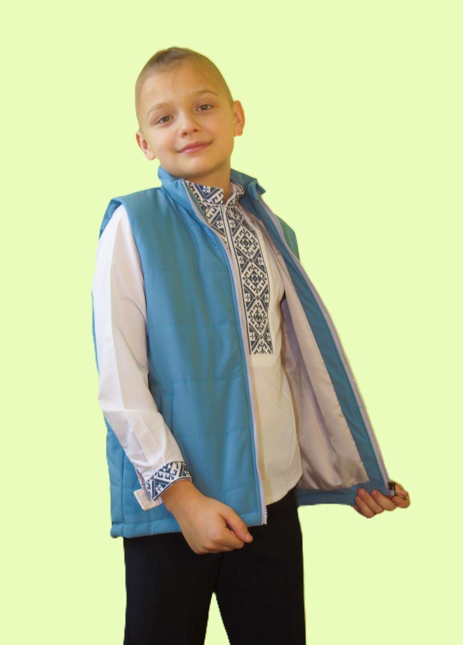 Жилетка детская весна/осень без капюшона 122 размер с карманами цвет Handmade (326835368)