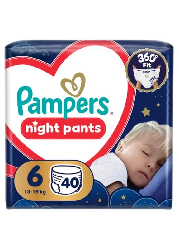 Підгузки Night Pants Розмір 6 (13-19 кг) 40 шт (8006530320603) Pampers (400490799)