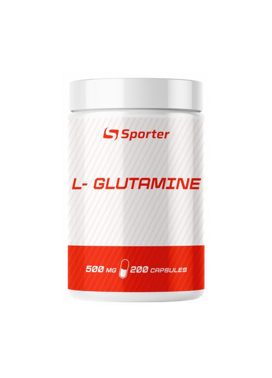 Амінокислота L-Glutamine 500 mg, 200 капсул Sporter (293479638)