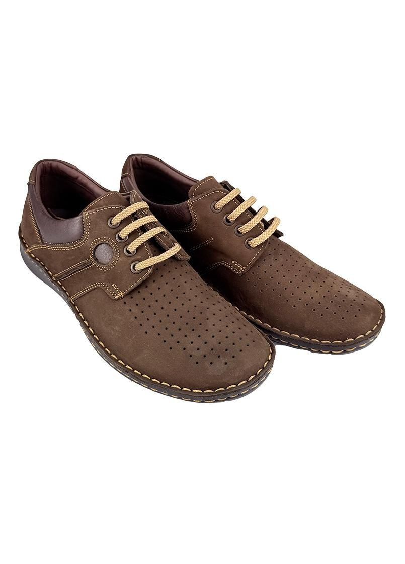 Коричневые мокасины мужские кожаные коричневые n-009560-1 No Brand