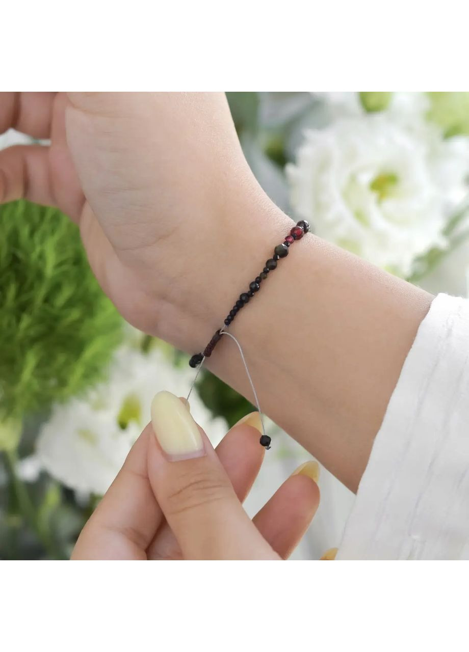 Браслет талисман для знака зодиака Скорпион из натуральных камней на затяжке d-6х4-3-2мм+- No Brand Браслет (360564167)