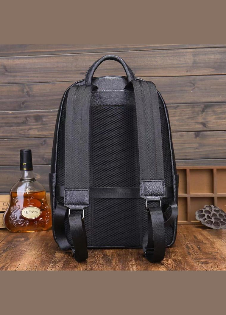 Чоловічий шкіряний рюкзак міський для ноутбука та документів чорний 81809 Tiding Bag (330795353)