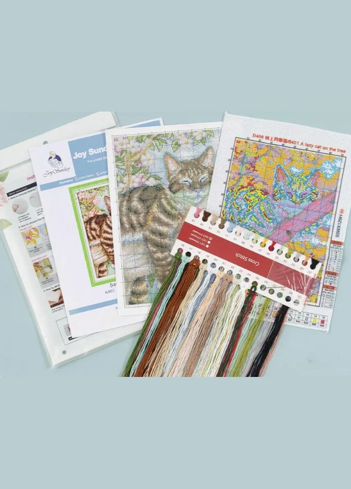 Набор для вышивания по нанесённой на канву схеме "Pink Rose". AIDA 14CT printed 23*33 см Joy Sunday (313613066)