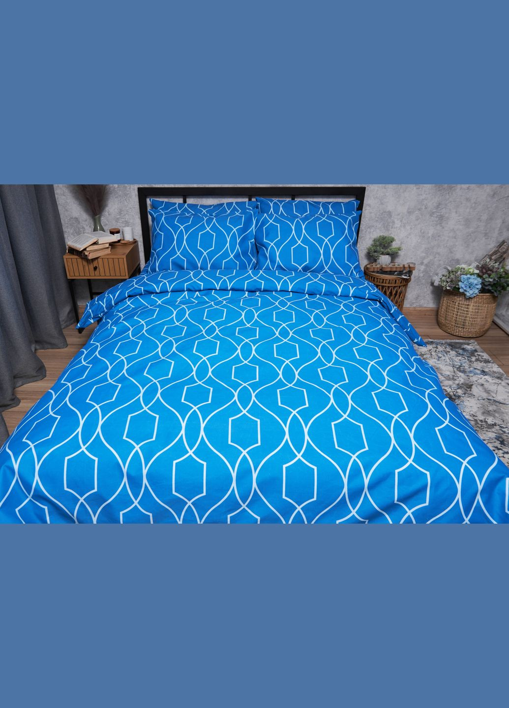 Комплект постільної білизни Микросатин Premium «» King Size 220x240 наволочки 2х40х60 (MS-820005145) Moon&Star Ocean Breeze (293147719)