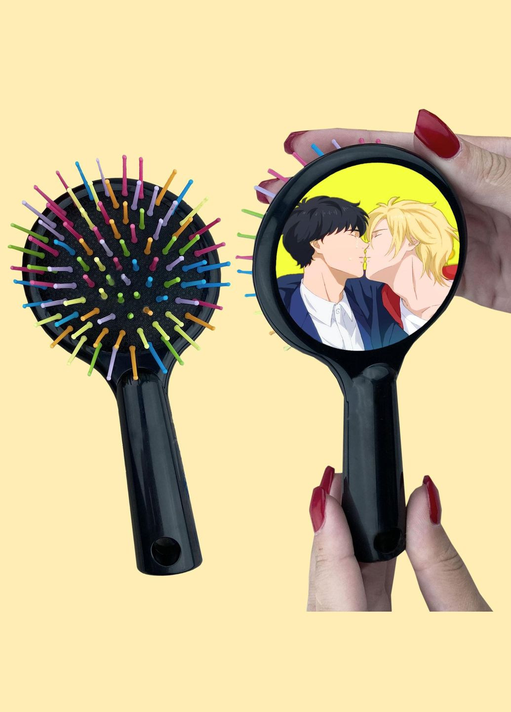 Расческа для волос Аниме Бананова Рыба #0001 черный No Brand (315042134)