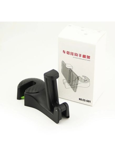 Крепление 2 в 1 для телефона и вешалка 2 в 1 в авто на подголовник Черное (VB050547) GT (349844513)