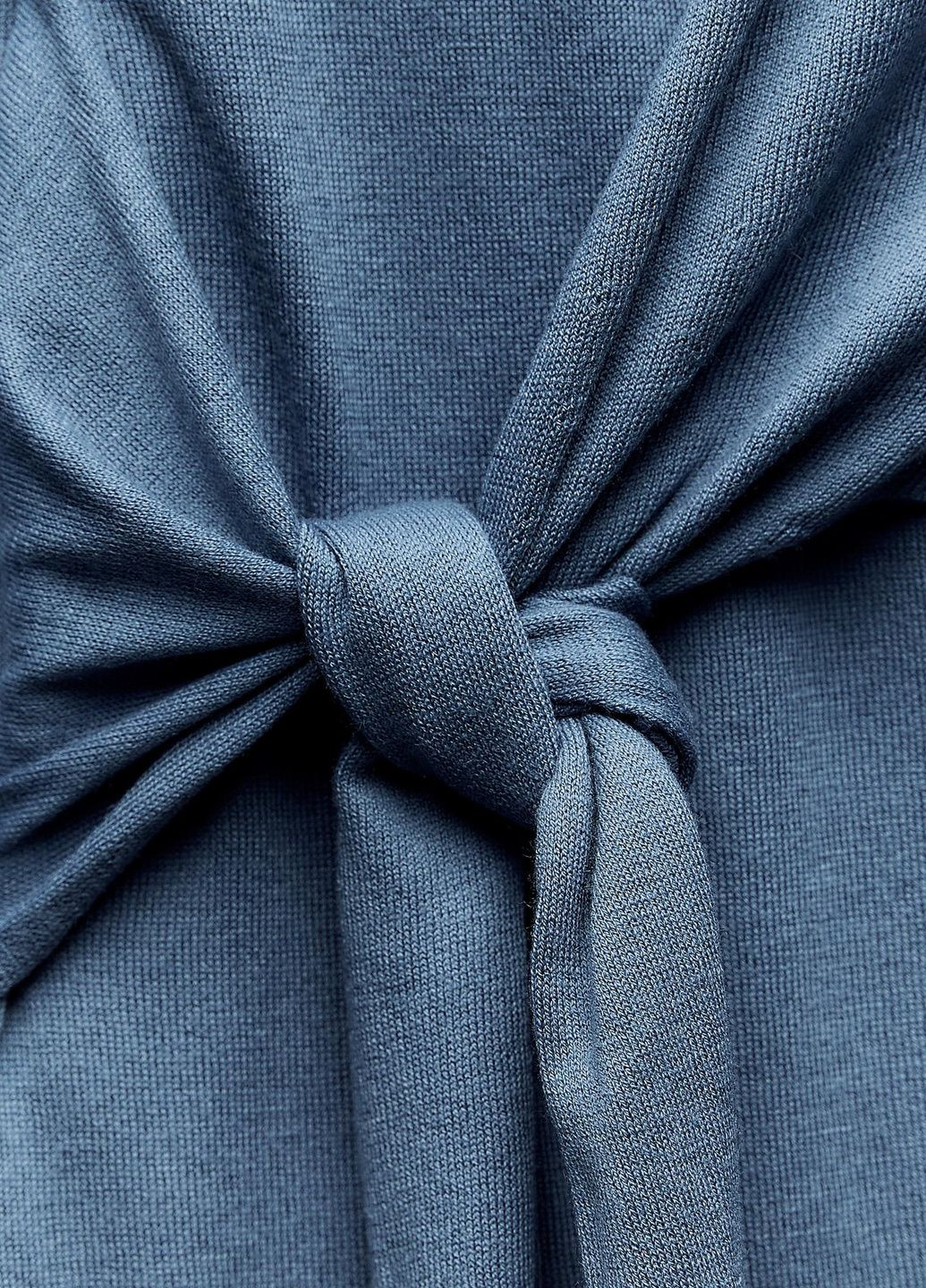 Голубое деловое платье Zara однотонное