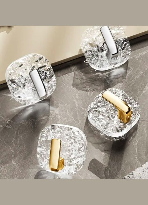 Крючок акриловий самоклеючий золотий, 5,7 см (вартість за 1 шт) No Brand (338438789)