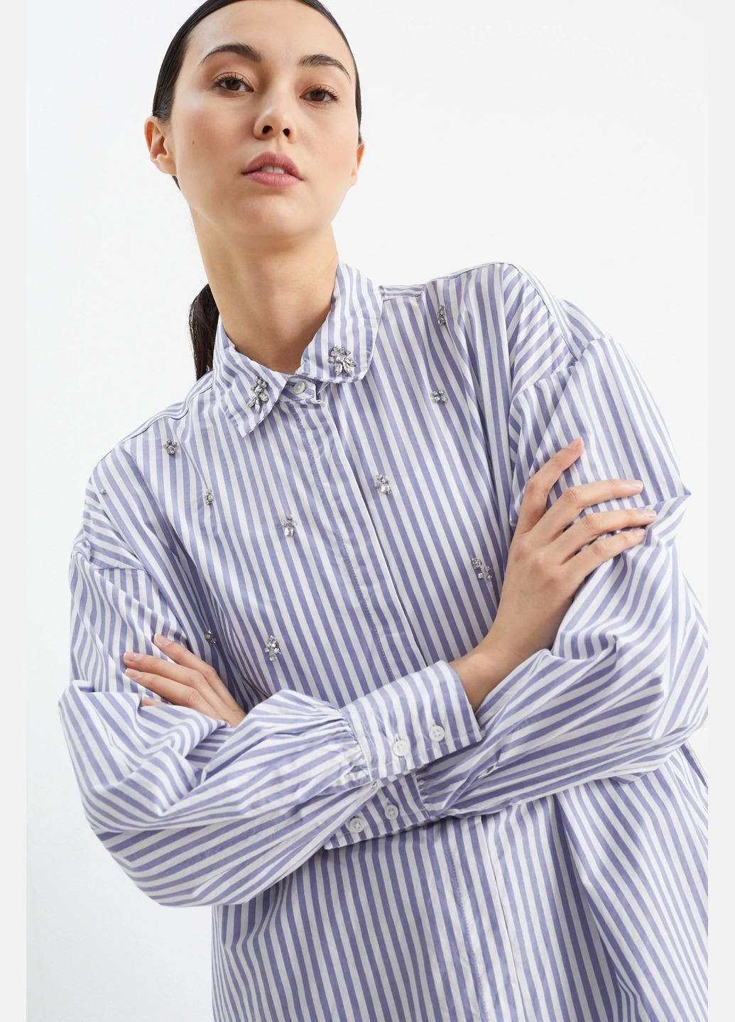 Сорочка з бавовни оверсайз C&A (326970681)