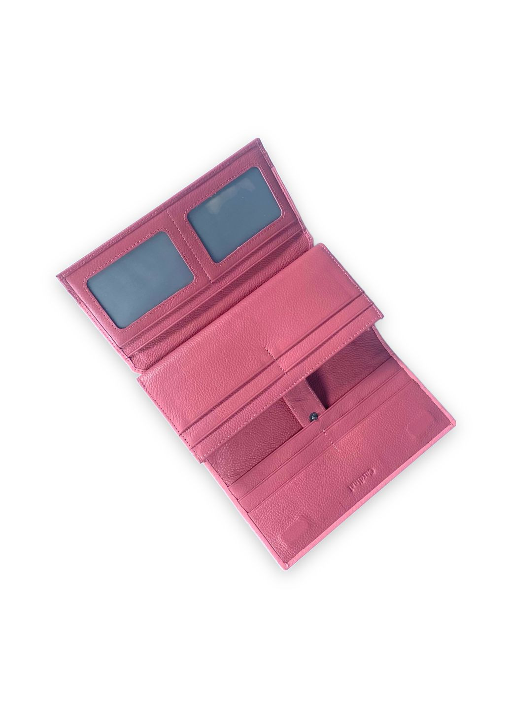 Жіночий гаманець натуральна шкіра 3 відділи для купюр 14 для карт розмір: 18*10*3 см рожевий Cardinal (266911689)