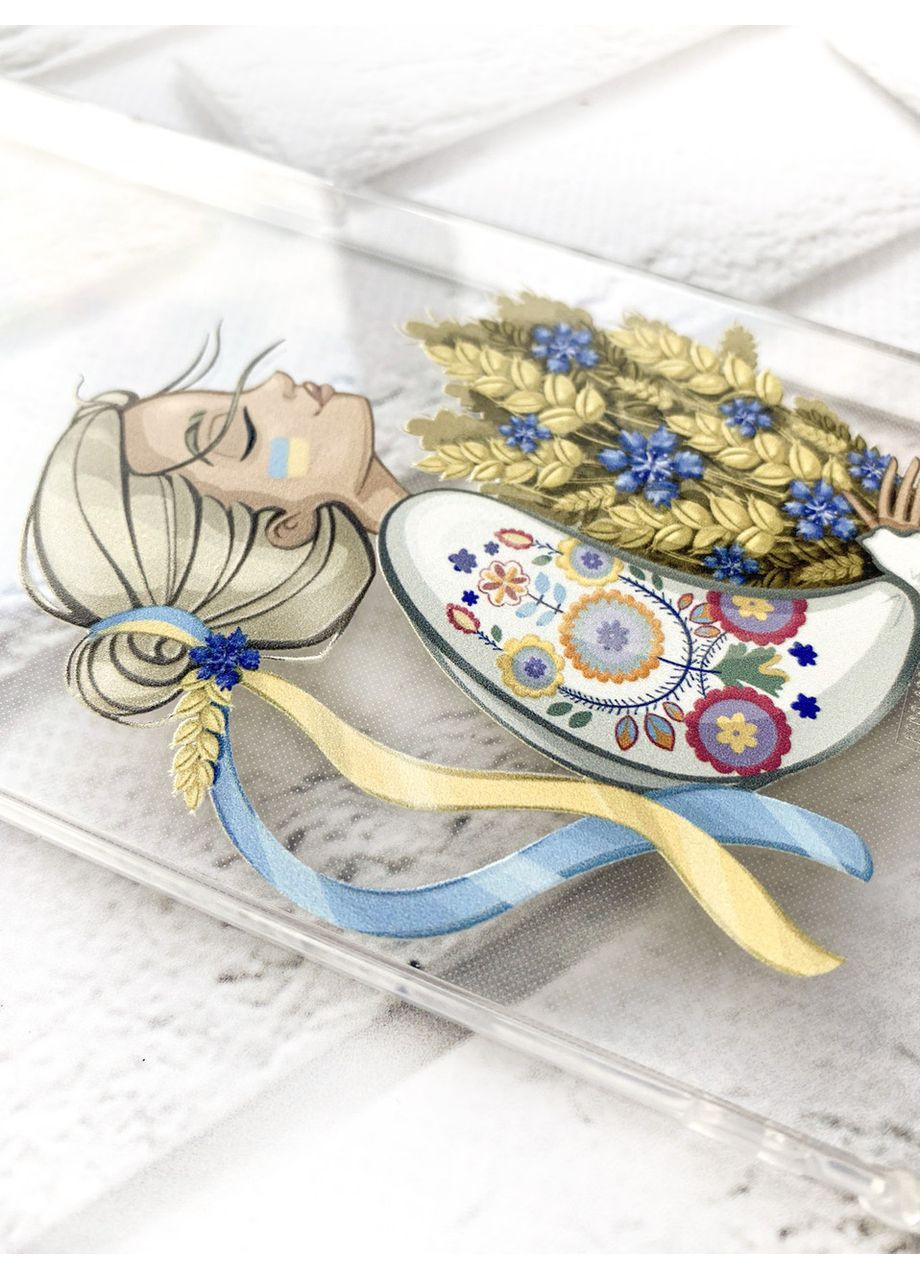 Чехол на iPhone 16 Pro Max Украинка с колосками (принт 173) Creative (355395313)