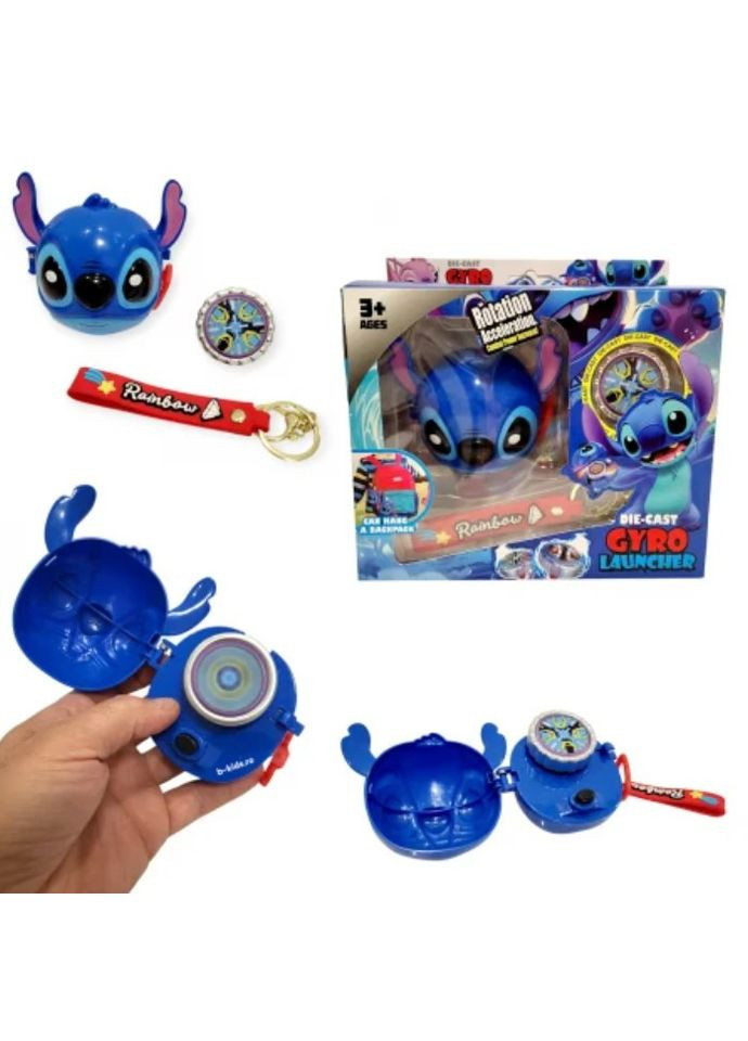 Іграшка бейблейд (японська дзиґа) Стіч Disney Gyro Launcher блакитна Po Fanu (325483981)